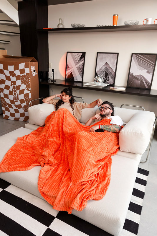 Sofá na Caixa Bloom Sofa Cama Corduroy - Linho