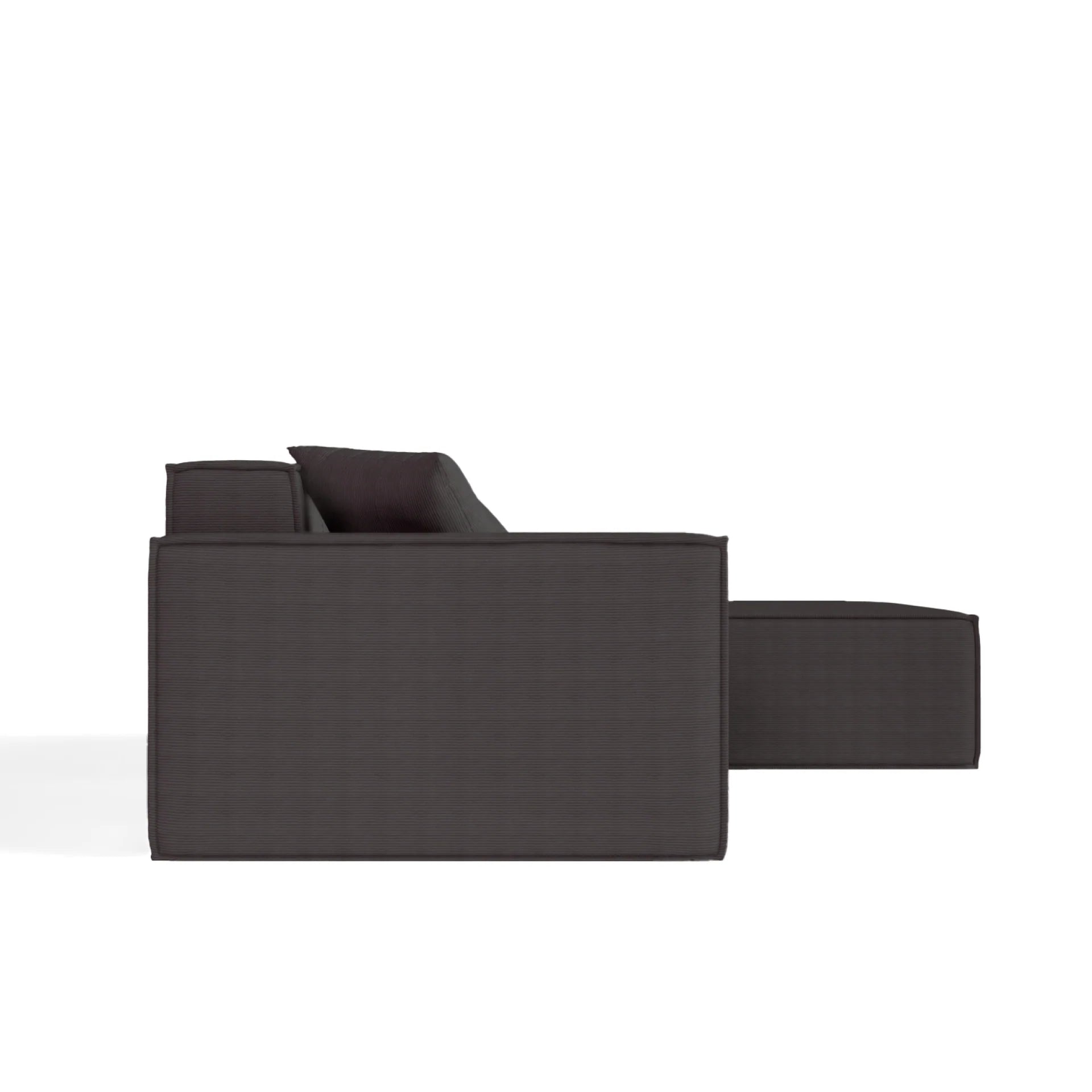 Sofá na Caixa Pelion 3 lugares + 1 chaises em Boucle - Cinza