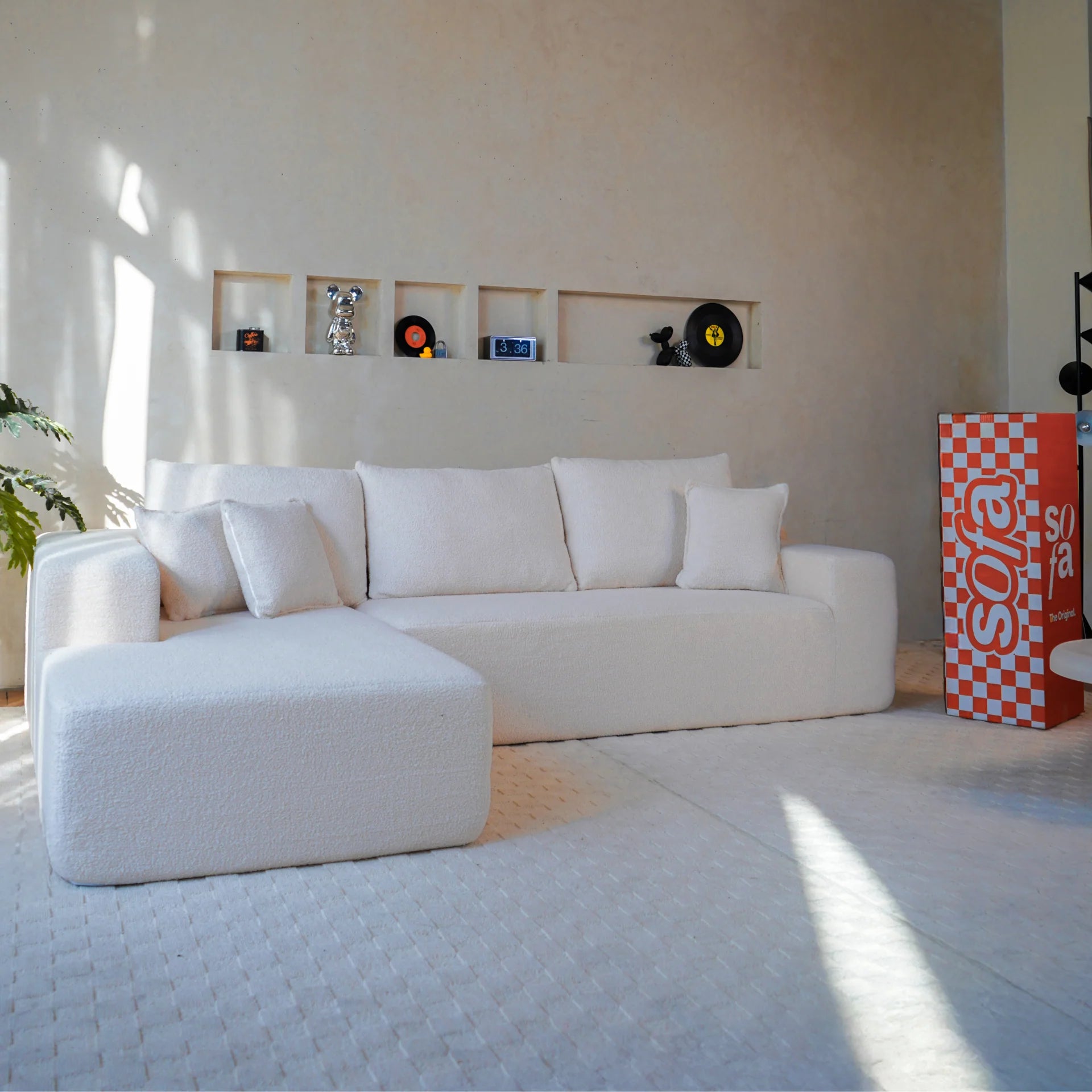 <tc>The growing sofa</tc> Aran in Boucle - Linnen